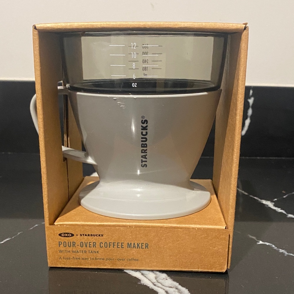 Oxo x Starbucks Gray Pour-Over Coffee Maker with Water Tank